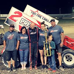 Kelly Miller Continues ASCS Frontier Winning Streak At Big Sky Speedway