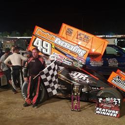 ‘Money Man’ Tim Shaffer Takes Ohio Sprint Car Series Win at PPMS