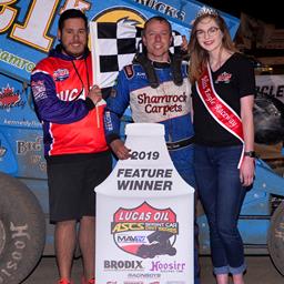 Kennedy Wins With Last Lap Pass At Eagle Raceway With The Lucas Oil American Sprint Car Series