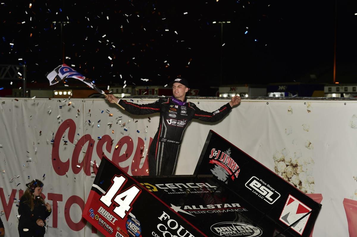 Corey Day Rockets to First Knoxville Win with World of Outlaws!