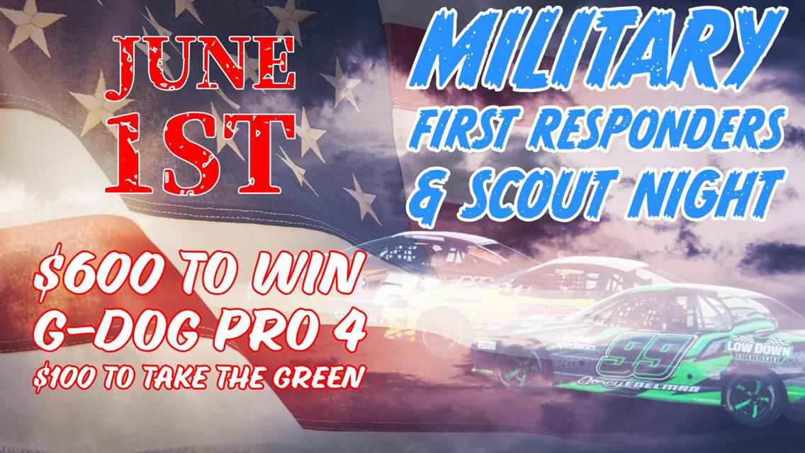 This Saturday, June 1st:  $600.00 To Win G-Dog Pro 4