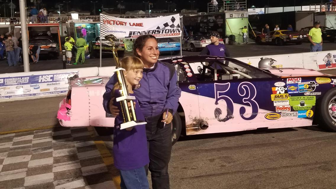 Lauren Butler Goes Two For Two At Jennerstown Speedway Saturday Night