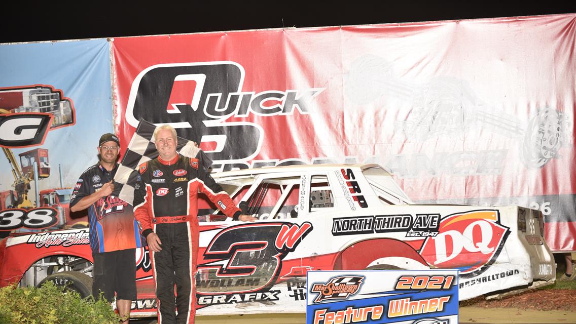 Schrage cashes in on $1,000 win, and Wollam takes it back to Victory Lane