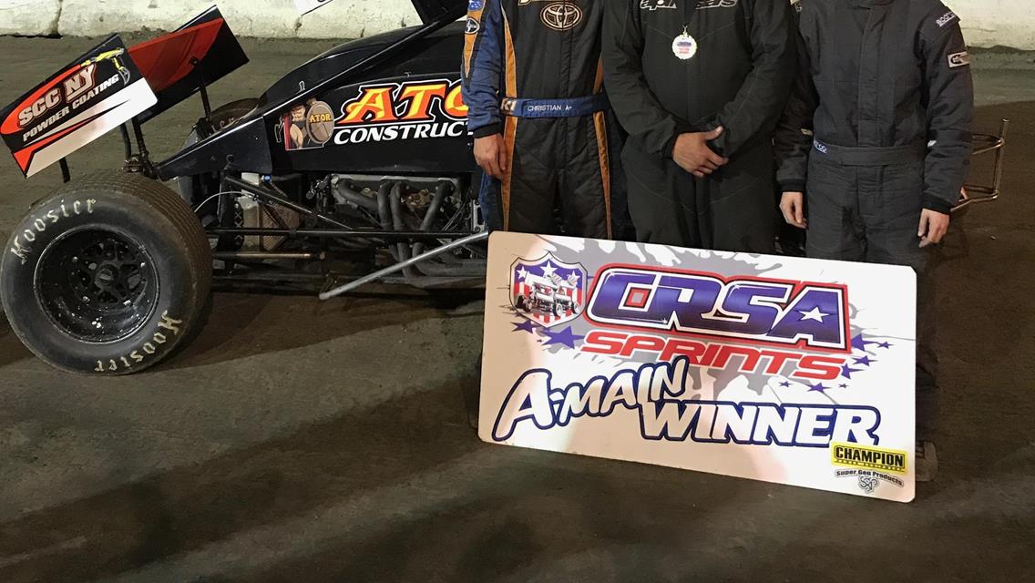 Thomas Radivoy Defends his Territory on the Hard Clay at the Orange County Fair Speedway