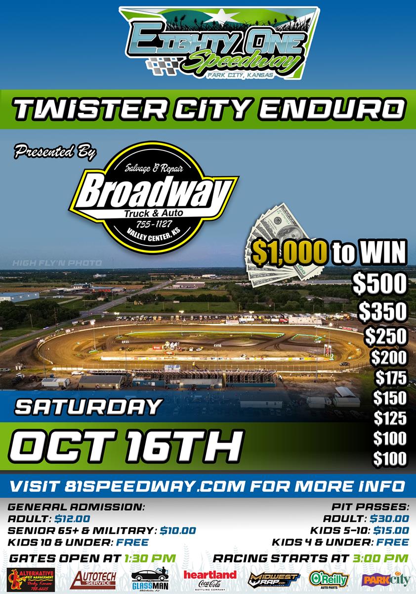 11 Days until the Broadway Truck and Auto Twister City Enduro October 16th, 2021 - GET REGISTERED NOW!!!